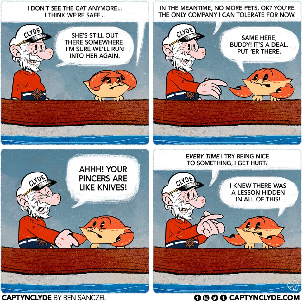 Cat pt 8: Safe a Captyn Clyde Daily Webcomic by Ben Sanczel