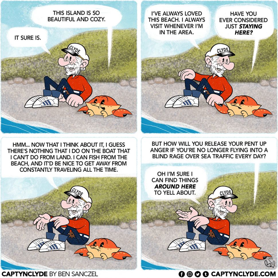 Stranded At Home Part 1: Staying Here a CaptynClyde daily webcomic by Ben Sanczel 
